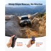 Electric Winch, 12000 lbs Load Capacity, 12V DC Truck Winch with Φ0.36 in x 75.5 ft Synthetic Rope, Wireless & Wired Remote Control