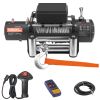 Electric Winch, 13500 lbs Load Capacity, 12V DC Truck Winch with Φ3/8 in x 80 ft Steel Rope, Wireless & Wired Remote Control