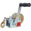 600LBS Hand Winch,with 26FT Steel Cable,Galvanized Shell,3.1:1 Gear Ratio Portable Winch,Two-Way Ratchet,Manual Operated Hand Crank Winch for Trailer