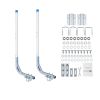 Boat Trailer Guides, 30.5 in/47.5 in Height Guide Poles, 2PCS High-Hardness Steel Trailer Guide-Ons, Adjustable Guide Poles with PVC Pipes