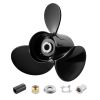 Outboard Propeller, Upgrade OEM 15 Spline Tooth Aluminum Outboard Boat Propeller Fit Mercury/Mariner Engines 90-400 HP, 4-3/4" Gearcase, 3-Blade