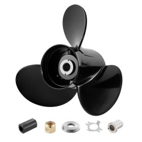 Outboard Propeller, Upgrade OEM 15 Spline Tooth Aluminum Outboard Boat Propeller Fit Mercury/Mariner Engines 90-400 HP, 4-3/4" Gearcase, 3-Blade