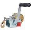 800LBS Hand Winch,with 32.8FT Steel Cable,Galvanized Shell,3.1:1 Gear Ratio Portable Winch,Two-Way Ratchet