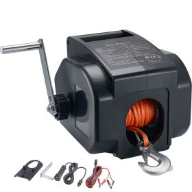 Electric Boat Winch, 12V DC 300W, Reversible Electric Trailer Winch for Boats Up to 2000 lbs, Power-in, Power-Out