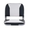 Boat Seat, Low Backrest, Folding Fishing Boat Seat with Thickened Sponge Cushion & Waterproof PVC Leather, Aluminum Alloy Hinges