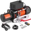 Electric Winch, 13500 lbs Load Capacity, 12V DC Truck Winch with Φ3/8 in x 80 ft Synthetic Rope, Wireless & Wired Remote Control