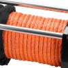 Electric Winch, 10,000 lb, 12V DC Truck Winch with Φ7/20 in x 65 ft Synthetic Rope Aluminum Fairlead Wireless & Wired Remote Control