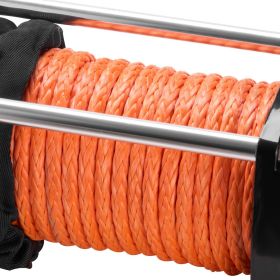 Electric Winch, 10,000 lb, 12V DC Truck Winch with Φ7/20 in x 65 ft Synthetic Rope Aluminum Fairlead Wireless & Wired Remote Control