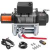 Electric Winch, 18,000 lb, 12V DC Truck Winch with Φ7/16 in x 85 ft Steel Cable Roller Fairlead Wireless & Wired Remote Control