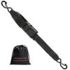 Retractable Ratchet Straps, 2 in x 2 ft Ratchet Tie Down Straps with Security Lock S Hooks