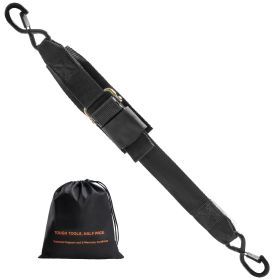 Retractable Ratchet Straps, 2 in x 2 ft Ratchet Tie Down Straps with Security Lock S Hooks