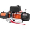 Electric Winch, 13500 lbs Load Capacity, 12V DC Truck Winch with Φ3/8 in x 80 ft Synthetic Rope, Wireless & Wired Remote Control