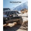 Electric Winch, 12000 lbs Load Capacity, 12V DC Truck Winch with Φ0.36 in x 80 ft Steel Rope, Wireless & Wired Remote Control