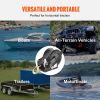 Hand Winch, 1200 lbs Pulling Capacity, Boat Trailer Winch Heavy Duty Rope Crank with 23 ft Polyester Strap and Two-Way Ratchet