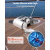 Horizontal Fishing Windlass, 12V DC 600W, Windlass Anchor Systems Fit for 1/4-Inch Chain or 9/16 & 5/8 Inch Nylon Rope, Max Pull 573 lbs
