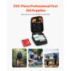 Survival First Aid Kit, 250 Pieces, 600D Nylon Trauma First Aid Bag, Survival Gear and Equipment, Emergency Kits, for Men Women Camping, Boat