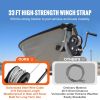 Hand Winch, 800 lbs Pulling Capacity, Boat Trailer Winch Heavy Duty Rope Crank with 33 ft Steel Wire Cable and Two-Way Ratchet
