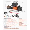Electric Winch, 12000 lbs Load Capacity, 12V DC Truck Winch with Φ0.36 in x 75.5 ft Synthetic Rope, Wireless & Wired Remote Control