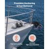Horizontal Fishing Windlass, 12V DC 600W, Windlass Anchor Systems Fit for 1/4-Inch Chain or 9/16 & 5/8 Inch Nylon Rope, Max Pull 573 lbs