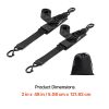 Retractable Ratchet Straps, 2 in x 4 ft Ratchet Tie Down Straps with Security Lock S Hooks