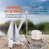 Fluke Style Anchor Kit, 8.5 LBS Hot-Dipped Galvanized Steel Fluke Anchor with 7.9' Chain, 75' Rope and Two 0.4" Shackles