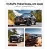Electric Winch, 12000 lbs Load Capacity, 12V DC Truck Winch with Φ0.36 in x 75.5 ft Synthetic Rope, Wireless & Wired Remote Control