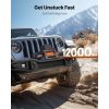 Electric Winch, 12000 lbs Load Capacity, 12V DC Truck Winch with Φ3/8 in x 92 ft Synthetic Rope, Wireless & Wired Remote Control
