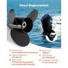 Outboard Propeller, Upgrade OEM 15 Spline Tooth Aluminum Outboard Boat Propeller Fit Mercury/Mariner Engines 135-300 HP, 4-3/4" Gearcase, 3-Blade