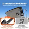 Hand Winch, 3500 lbs Pulling Capacity, Boat Trailer Winch Heavy Duty Rope Crank with 33 ft Polyester Strap and Two-Way Ratchet