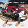 Electric Winch, 6000 lb, 12V DC Truck Winch with Φ1/4 in x 55 ft Synthetic Rope Aluminum Fairlead Wireless & Wired Remote Control