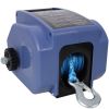 12v 3500lbs Trailer Winch,Reversible Electric Winch, for Boats up to 5000 lbs.,with synthetic rope,with extra pulley hook,power in and power out