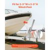 Boat Trailer Winch Stand, 2 to 3-inch Winch Posts, Boat Trailer Winch Seat with TPU Orange Roller & U-Bolts, Suitable for Jet Ski, Sailboat