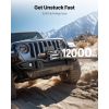 Electric Winch, 12000 lbs Load Capacity, 12V DC Truck Winch with Φ7/20 in x 85 ft Steel Rope, Wireless & Wired Remote Control