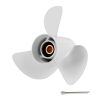 Outboard Propeller, Upgrade OEM 15 Spline Tooth Aluminum Outboard Boat Propeller Fit Yamaha Engines 50-130 HP, 4-1/4" Gearcase, 3-Blade