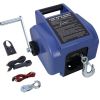 12v Trailer Winch,Reversible Electric Winch, for Boats up to 6000 lbs.Galvanized Wire Rope,with extra pulley hook,power in and power out