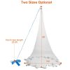 6ft/8ft Radius Fishing Cast Net Bait Trap Easy Throw Heavy Duty Hand Cast Net with Chain Sinker Bottom Spread
