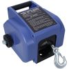 12v Trailer Winch,Reversible Electric Winch, for Boats up to 6000 lbs.Galvanized Wire Rope,with extra pulley hook,power in and power out